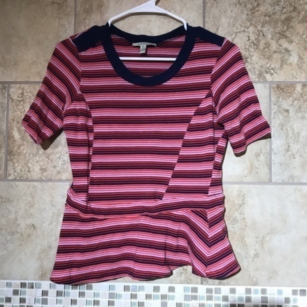 Anthropologie Bordeux Striped Peplum M